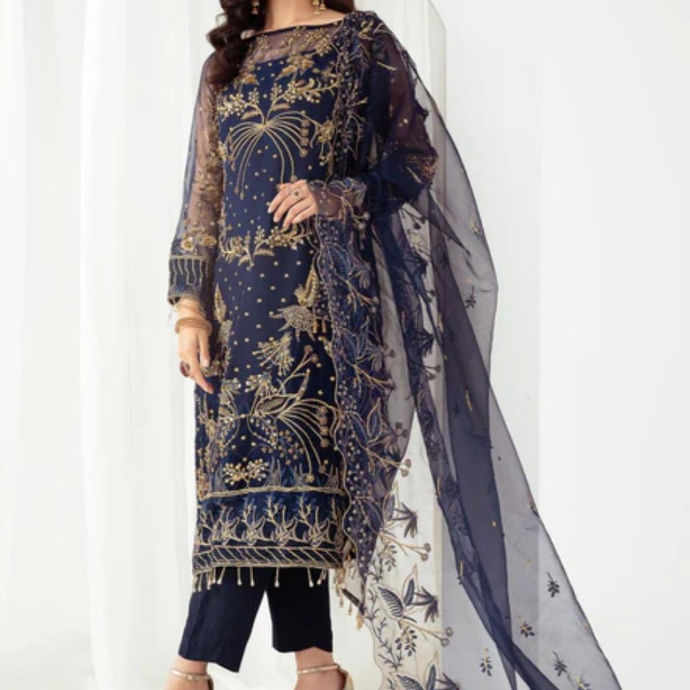 Navy & Gold ♥ Pakistani Suit ♥ New